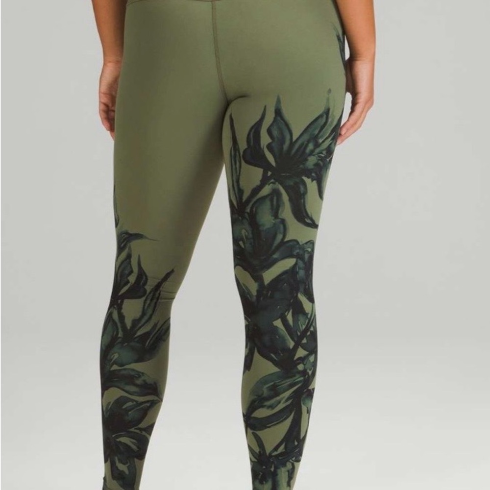 Lululemon Athletica Green Botanical Women's Leggings
